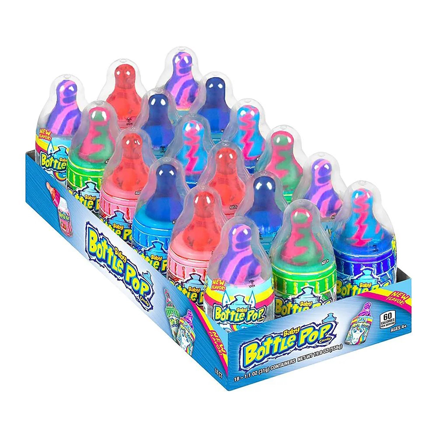 Bazooka Baby Bottle Pop Candy Party Pack - 18 Count Box | Fun Lollipops for Kids Birthday Parties, Halloween Treats & Classroom Rewards
