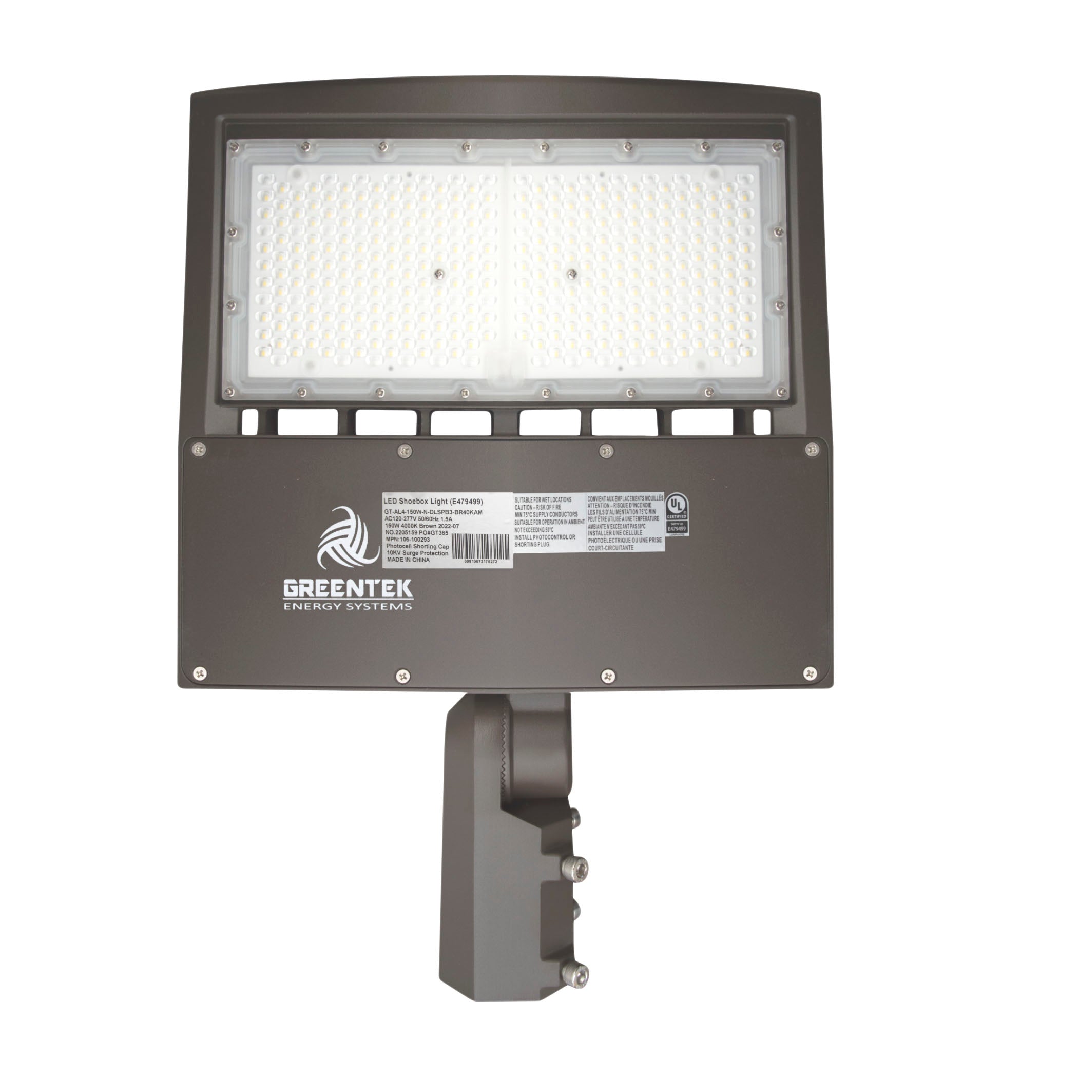 150W LED Street Light - 24,450 Lumens, 163 LM/W - AL4 Series with Slip Fitter Mount & Shorting Cap - UL & DLC 5.1 Certified - Perfect for Parking Lots, Roadways, and Outdoor Area Lighting