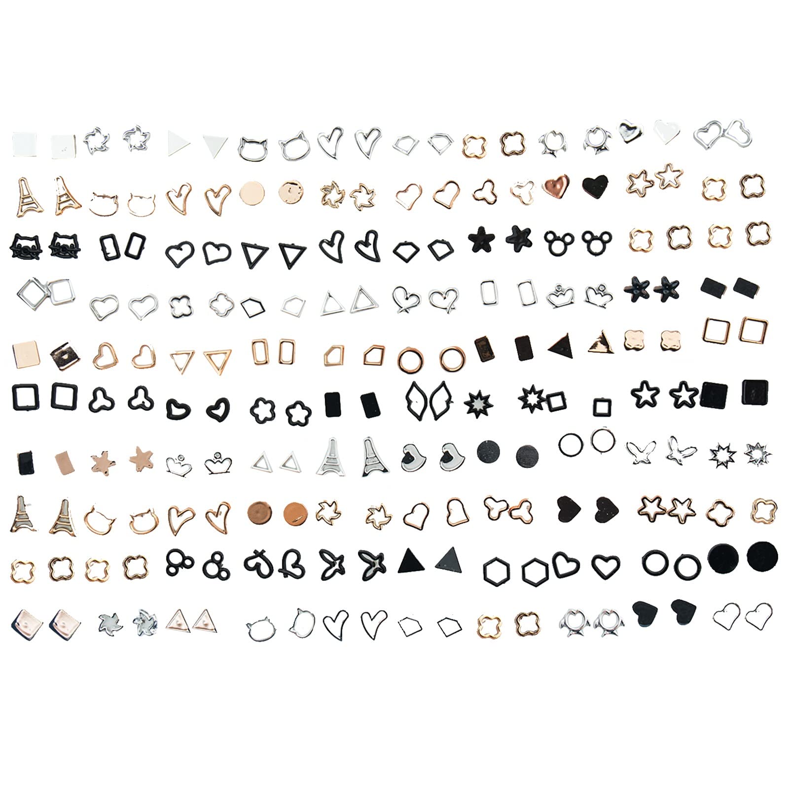 NEWITIN 100 Pairs Hypoallergenic Polymer Clay Stud Earrings Set - Colorful Cute Plastic Earrings for Women | Perfect for Everyday Wear, Gifts & Fashion Accessories