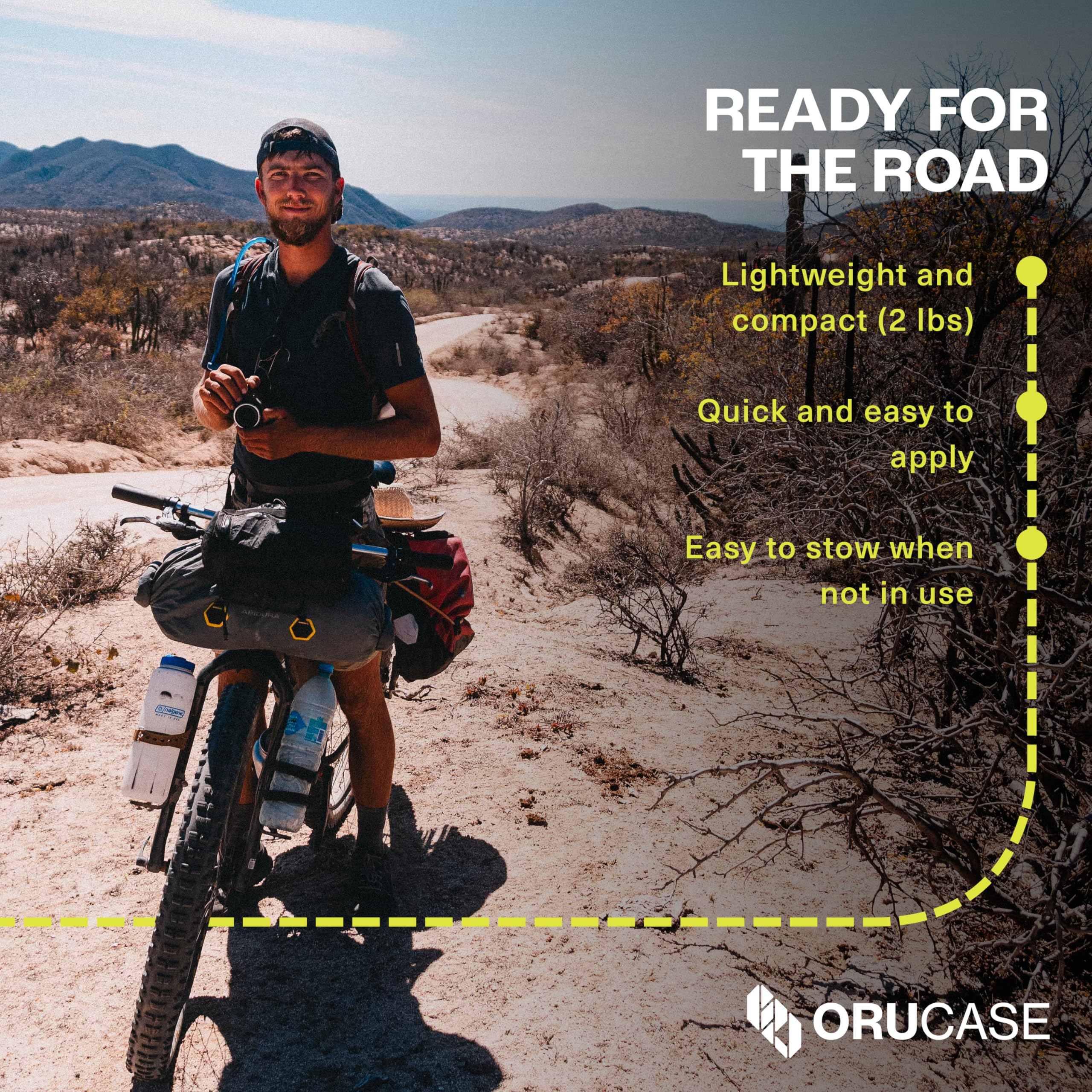 ORUCASE 7-Piece Universal Bike Frame Protection Kit - Padded Bicycle Travel Case with Chainstay Protector for Road, Gravel & MTB Bikes - Perfect for Airplane, Car and Train Travel - Protect Your Bike During Transport and Storage