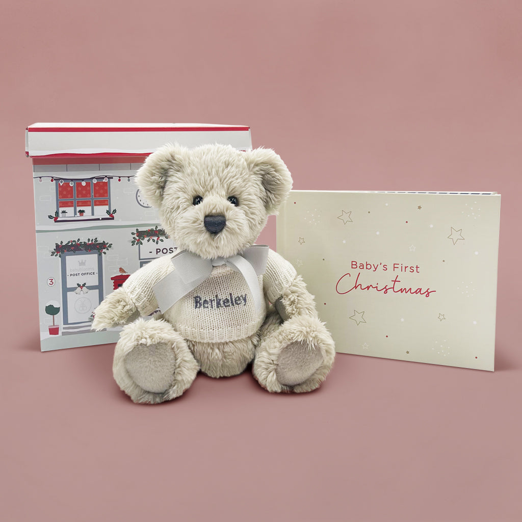 Personalized Baby's First Christmas Keepsake Journal with Berkeley Bear - Cherish Holiday Memories for Years to Come | Perfect Gift for New Parents & Christmas Traditions