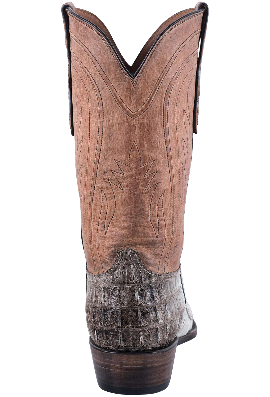 Exclusive Black Jack Men's Caiman Tail Cowboy Boots - Handcrafted Natural Leather Western Boots for Rodeo, Country Dance & Outdoor Adventures