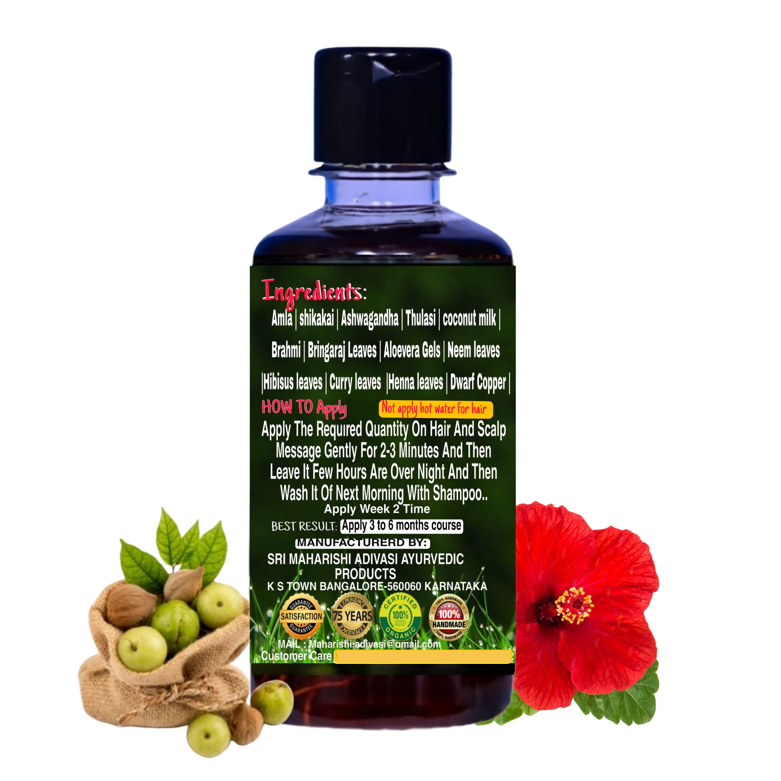 Maharishi Neelambari Ayurvedic Herbal Hair Oil 105ml - Natural Hair Growth Treatment for Men & Women | Made with Ayurvedic Herbs | Promotes Strong, Healthy Hair | Perfect for Daily Hair Care & Scalp Nourishment