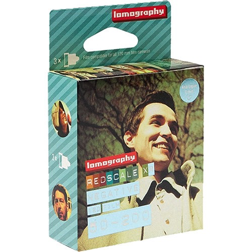 Lomography Redscale XR 50-200 Color Negative Film 120 Roll (3 Pack) - Perfect for Vintage Photography, Lomography Cameras & Creative Film Experiments