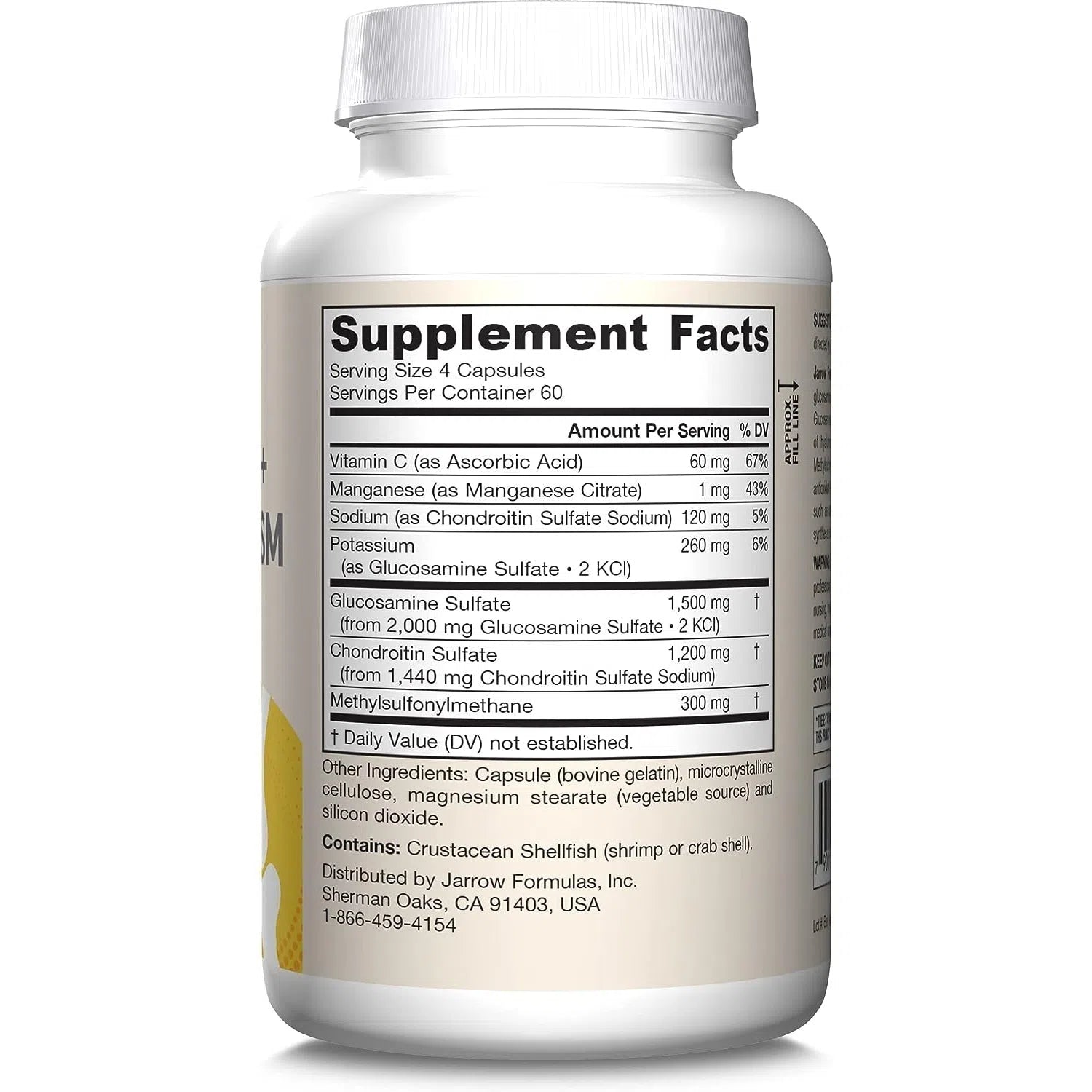 Jarrow Formulas Glucosamine Chondroitin MSM Supplement - Joint Support for Mobility & Flexibility - Ideal for Athletes, Seniors & Active Lifestyles