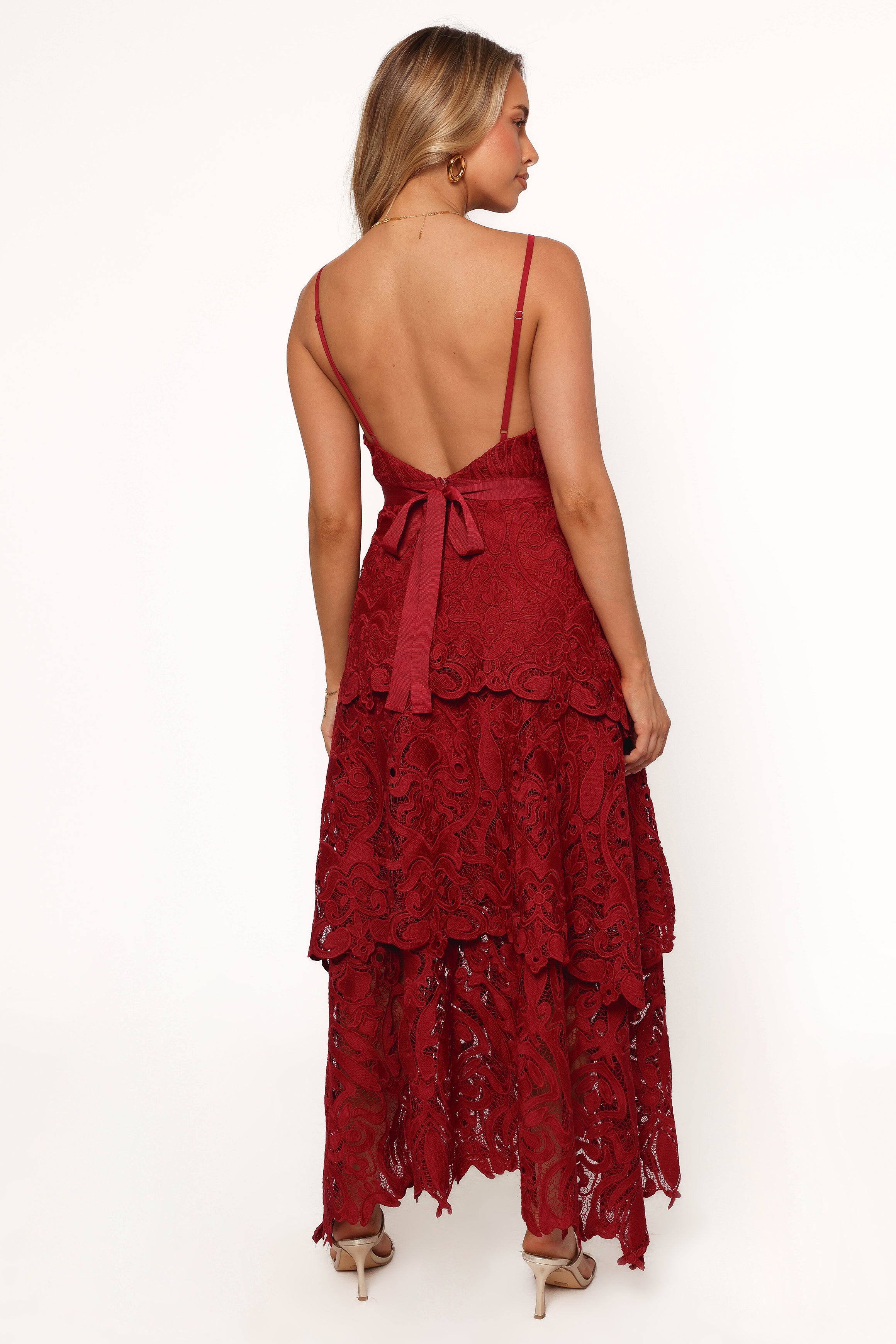Elegant Red Elijah Maxi Dress for Women - Flowy Long Summer Dress with Side Slits | Perfect for Beach Vacations, Date Nights & Special Occasions