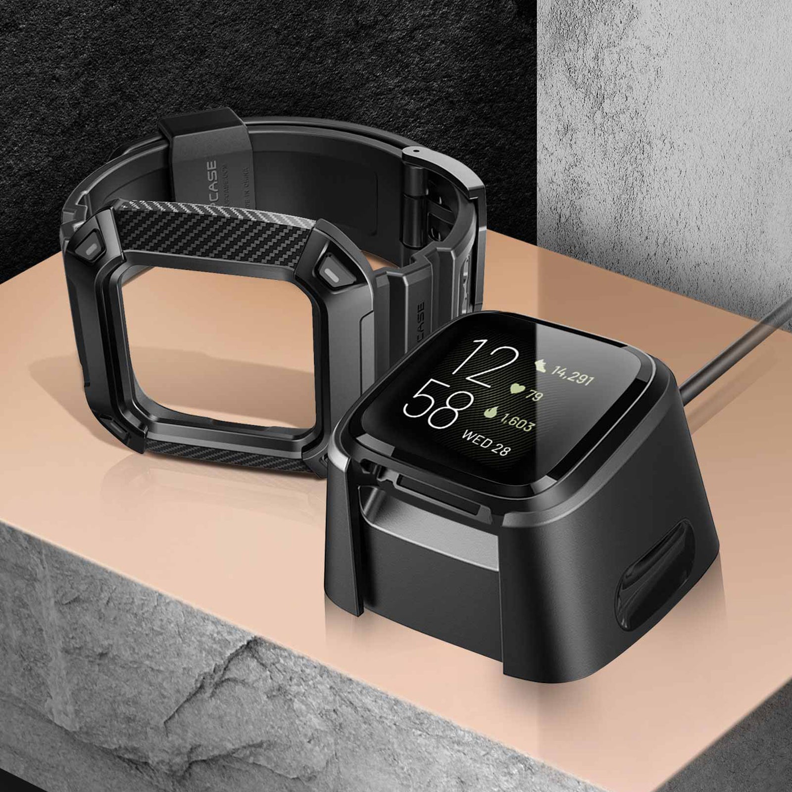 Fitbit Versa 3 Unicorn Beetle Pro Rugged Protective Case - Shockproof & Scratch-Resistant Cover for Fitness Tracking - Perfect for Outdoor Workouts & Active Lifestyles