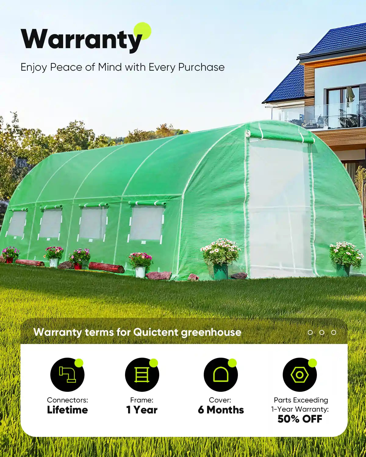 20' x 10' x 6.6' Large Walk-in Greenhouse for Outdoor Gardening - Perfect for Growing Vegetables, Flowers & Plants Year-Round