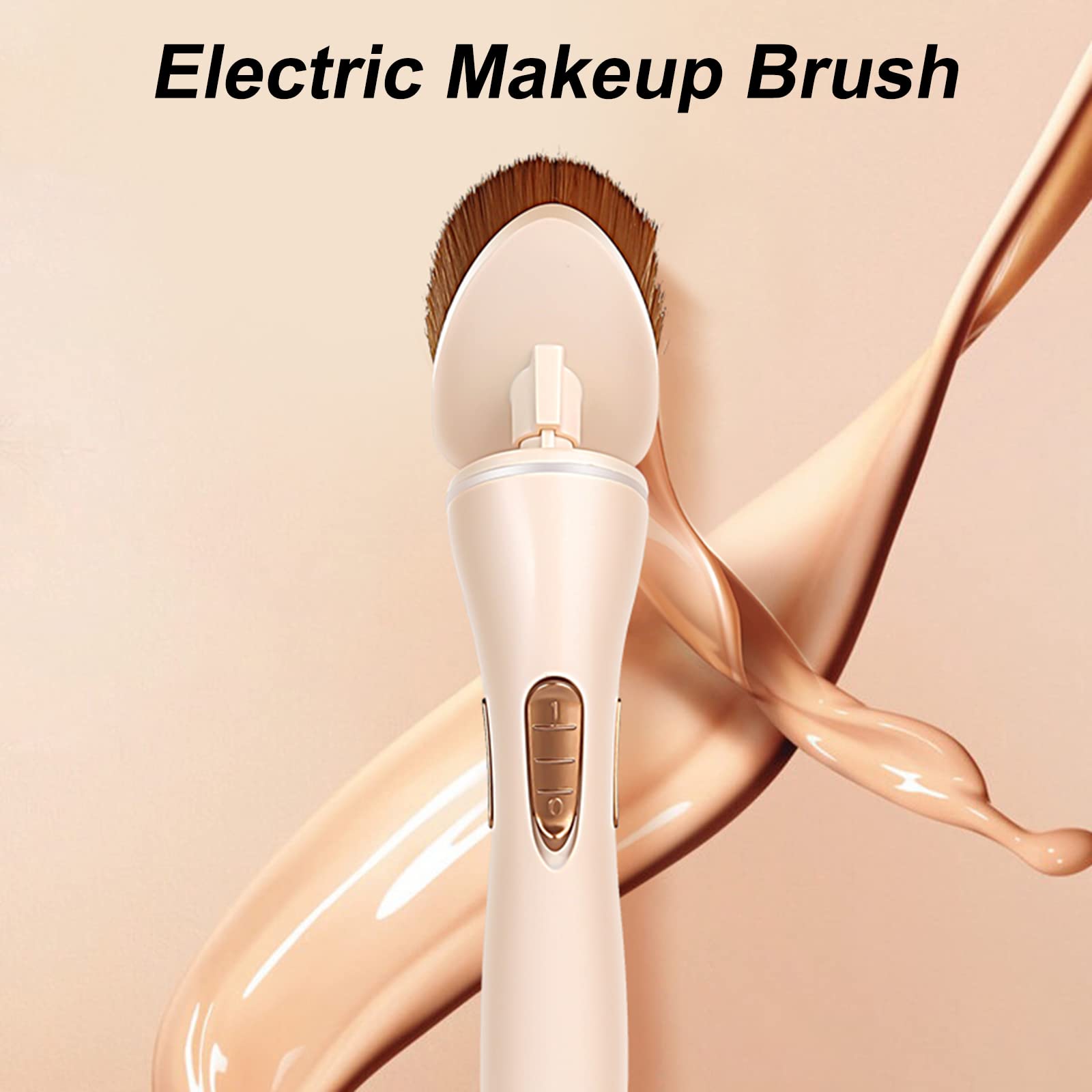 EXCLUZO Electric Makeup Brush - Professional Foundation Powder Applicator with Multi-Functional Design | Perfect for Flawless Makeup Application at Home or On-The-Go