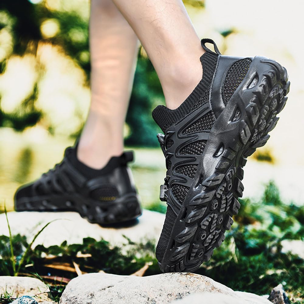Barefoot Water Shoes for Men & Women - Non-Slip Aqua Sports Shoes with Breathable Mesh, Quick-Dry Beach Hiking Shoes for Outdoor Activities, Swimming, Yoga & Summer Walking (EU 40-47) - Lightweight Sneakers for Beach, Pool & Water Sports