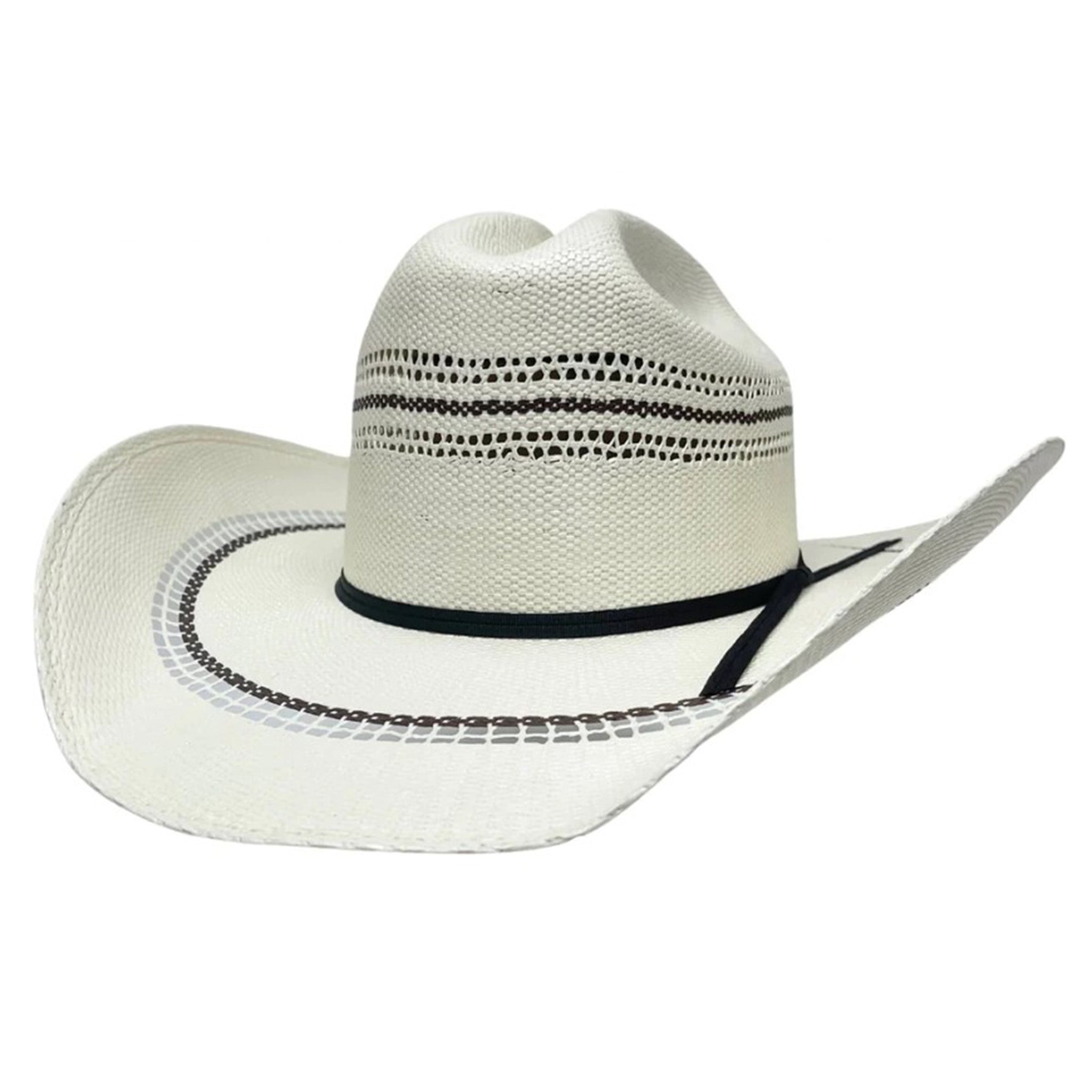 American Hat Co. Bicolor Ponderosa Straw Hat for Women & Men - Western Style Sun Hat for Outdoor, Beach, and Summer Activities