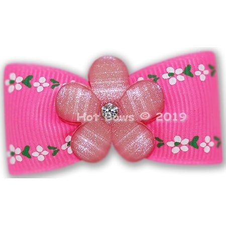 Edelweiss Ribbon Hair Bow - Pink Hair Accessories for Girls | Perfect for Parties, Weddings & Special Occasions