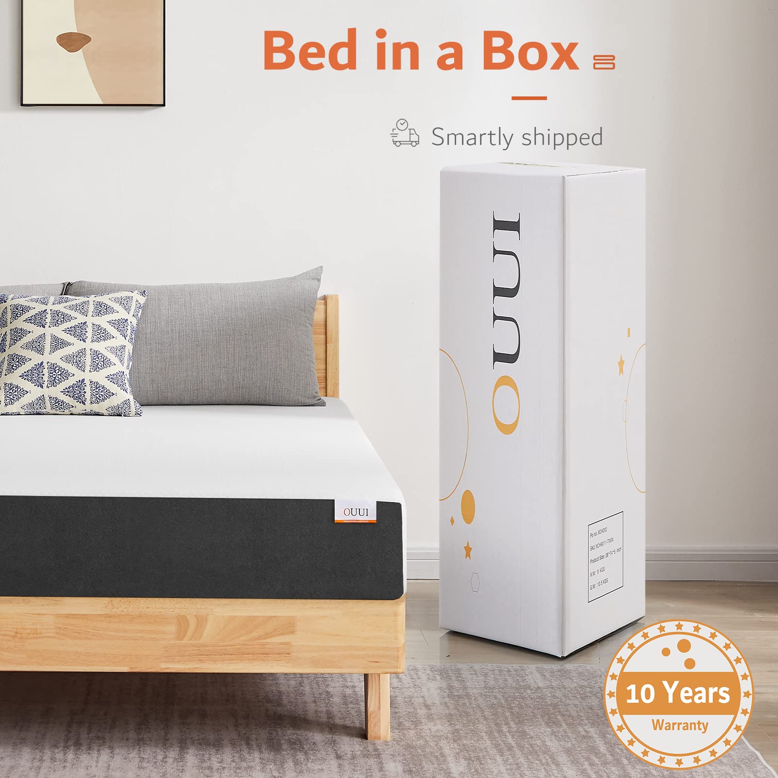 5 Inch Cooling Gel Memory Foam Twin Mattress in a Box - Medium Firm with Breathable Cover | Pressure Relief & CertiPUR-US Certified | Perfect for Bunk Beds, Trundle Beds, Guest Rooms & Dorm Rooms