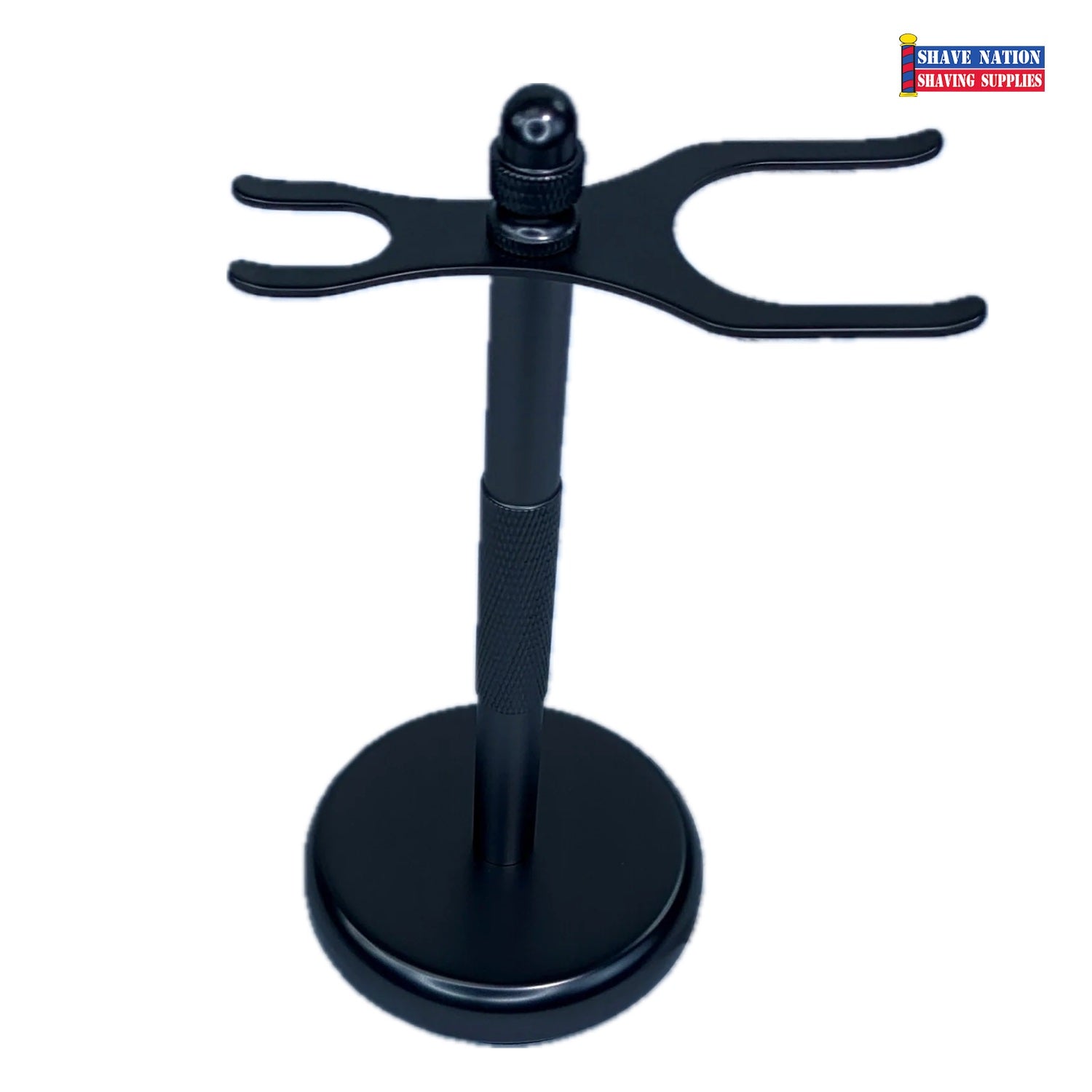 Premium Gun Metal Safety Razor & Shaving Brush Stand - Durable Chrome Plated Holder for Wet Shaving - Perfect for Barbershops, Gifts & Home Bathroom Decor
