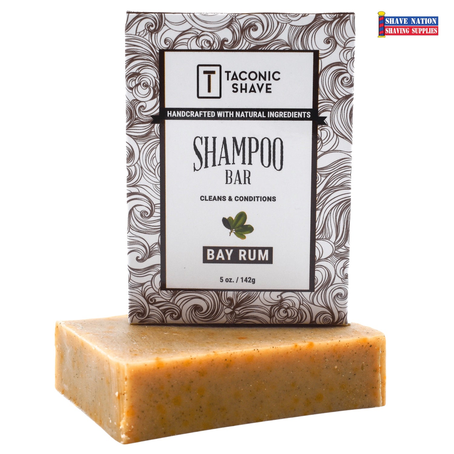 Natural Taconic Shampoo Bar with Bay Rum Scent - Vegan & Eco-Friendly Hair Care for Men & Women - Perfect for Travel, Camping & Zero Waste Lifestyle