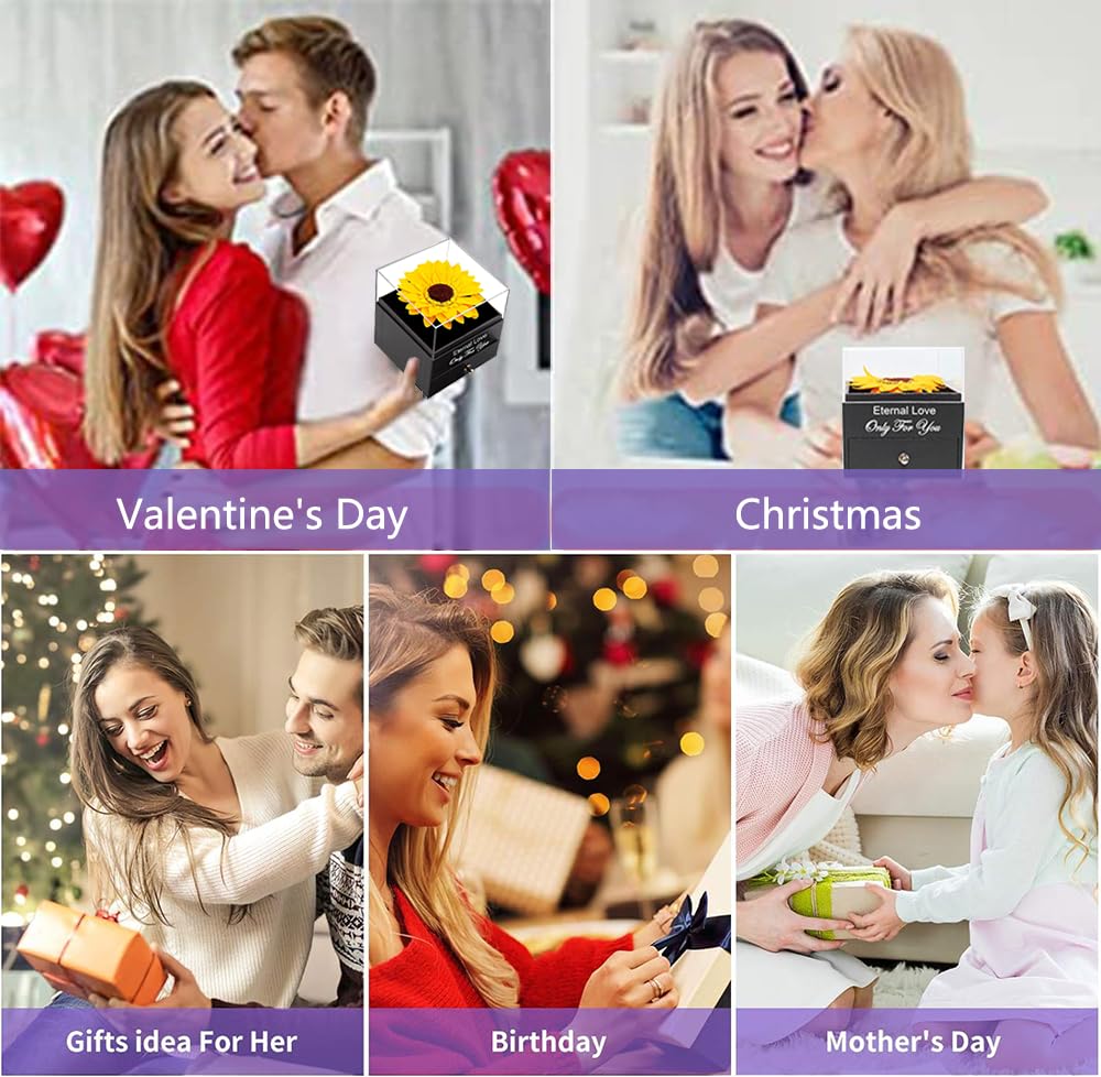 Sunflower Gifts for Women - Birthday, Anniversary, Valentine's Day Presents for Sister, Mom, Grandma & Girlfriend | Perfect for Home Decor, Office Desk & Special Occasions