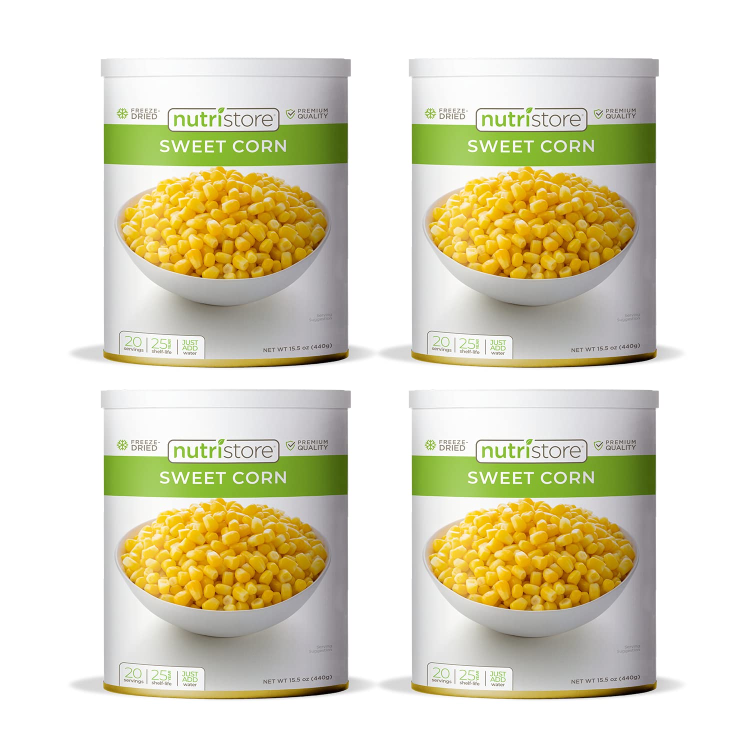 Nutristore Freeze Dried Corn - Premium Long Shelf Life Vegetables for Healthy Snacks, Emergency Food Storage & Survival Kits | Bulk #10 Can with 25 Year Shelf Life | Great for Camping, Hiking & Prepper Supplies