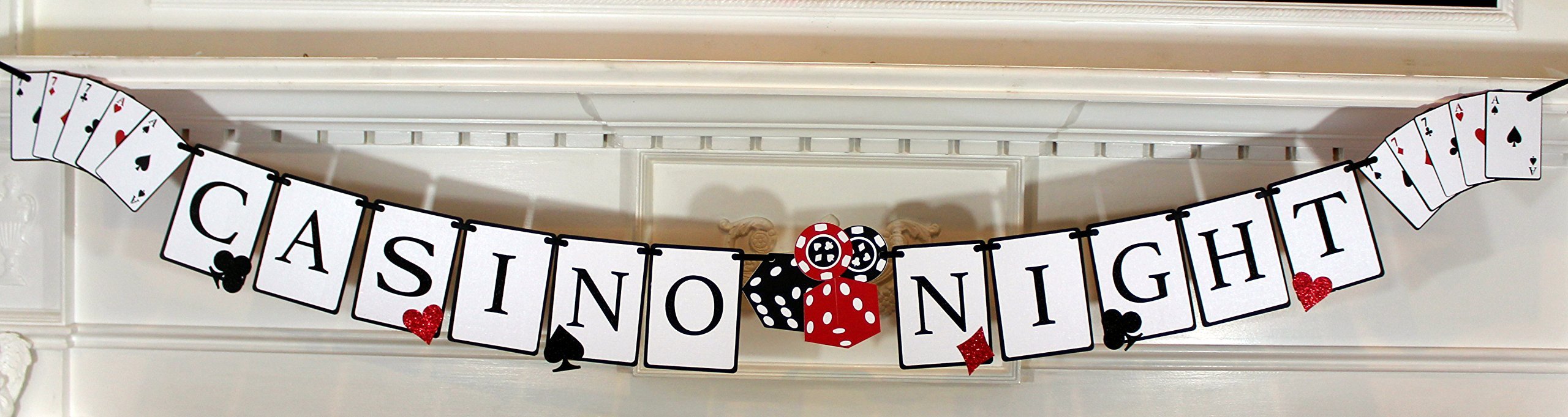 Casino Night Party Banner - Premium Decoration for Casino Themed Events, Birthday Parties & Vegas Nights - Perfect for Home, Office & Event Decor