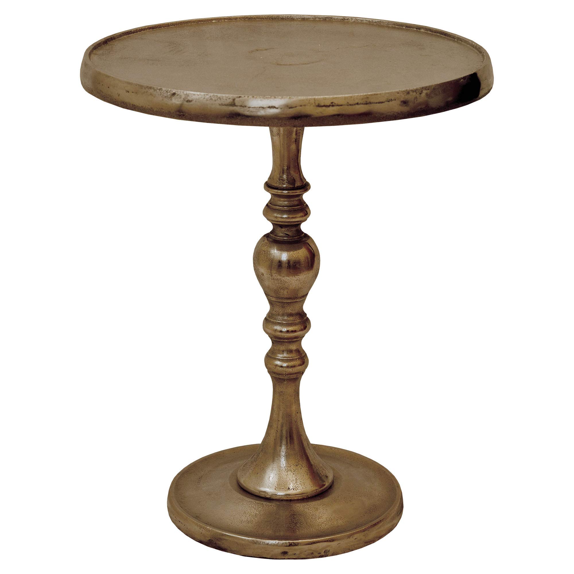 NDD Romina Small Brass Accent Table - Elegant Side Table for Living Room, Bedroom, or Entryway Decor