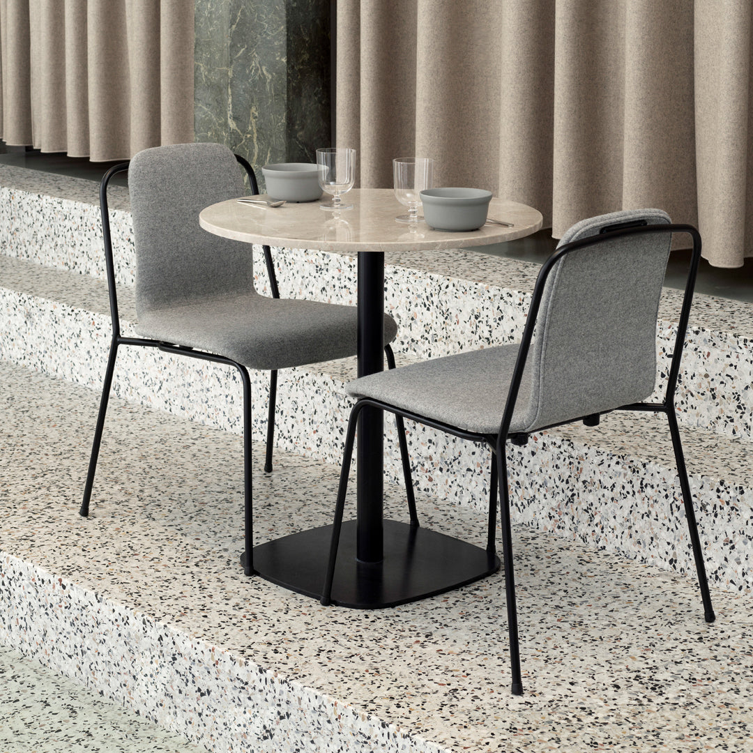 Round Cafe Table - Bar & Counter Height for Kitchen, Dining Room & Outdoor Patio Use
