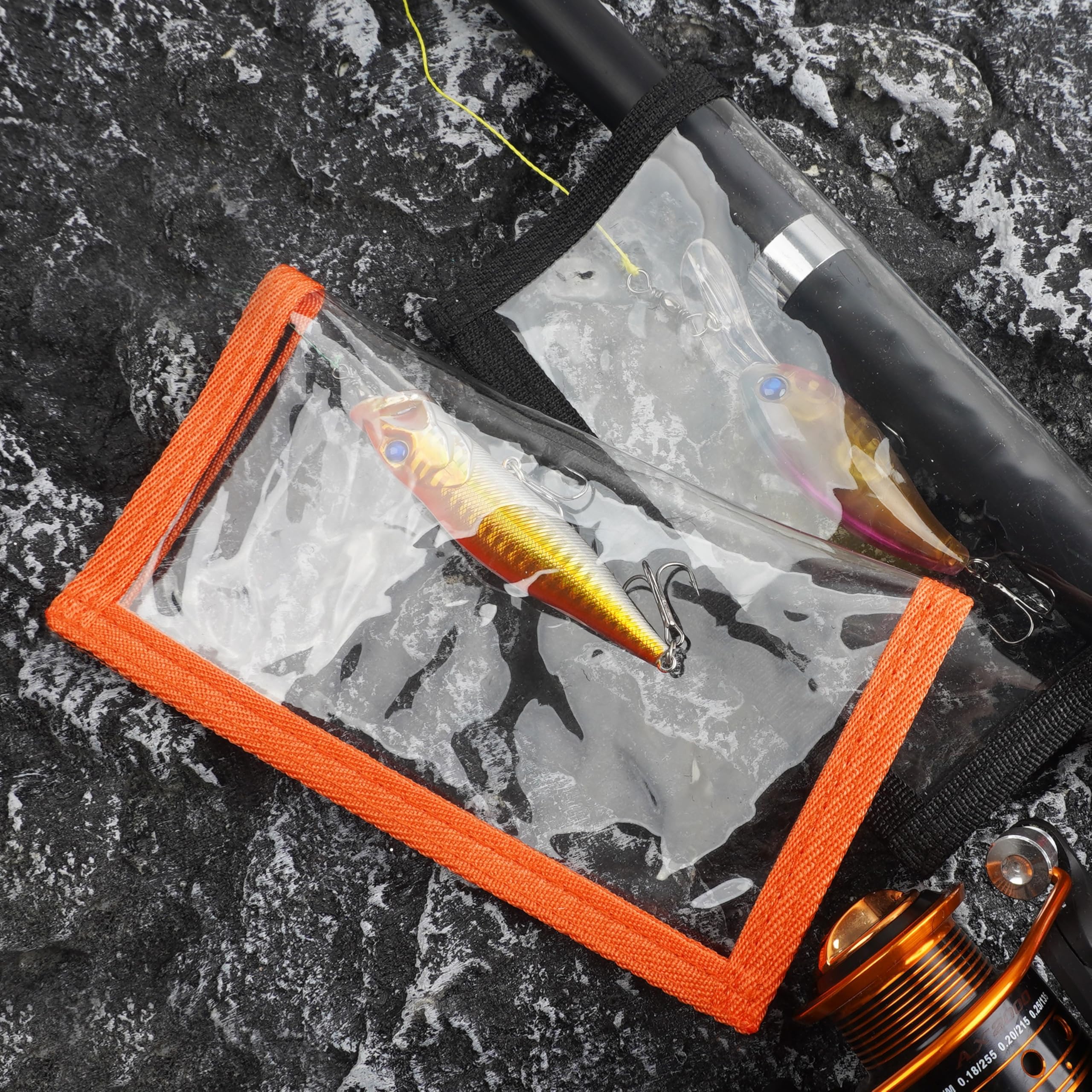OROOTL 5-Pack Thick Clear PVC Fishing Lure Wraps - Hook Covers for Bait Storage & Rod Protection | Safe for Kids & Pets | Perfect for Freshwater & Saltwater Fishing Trips