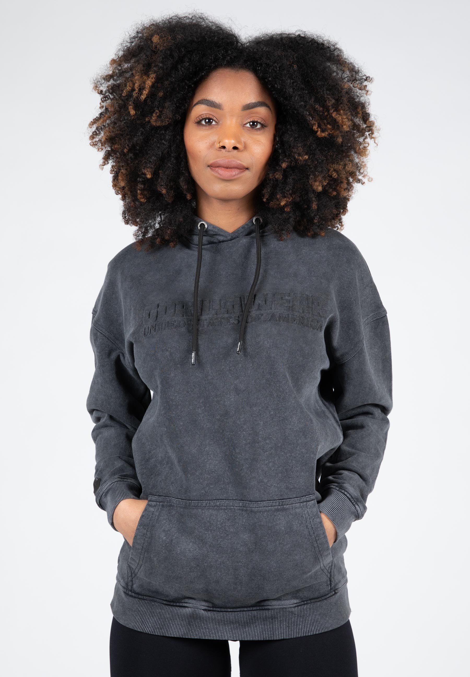 Crowley Women's Oversized Hoodie - Soft Washed Gray Pullover Sweatshirt for Casual Wear, Lounge & Street Style