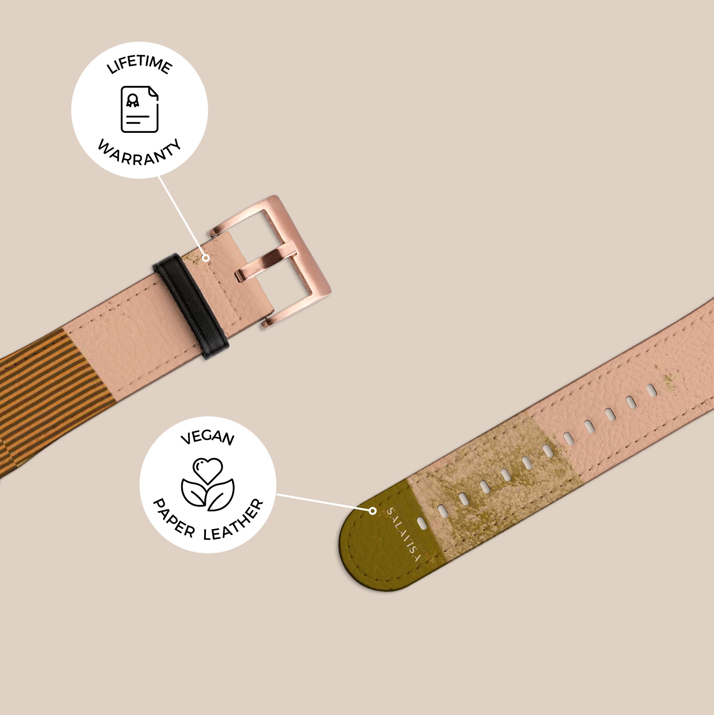 Organic Olive Green Galaxy Watch Band for Samsung Galaxy Watch - Eco-Friendly, Durable & Comfortable Strap for Workouts, Running & Everyday Wear