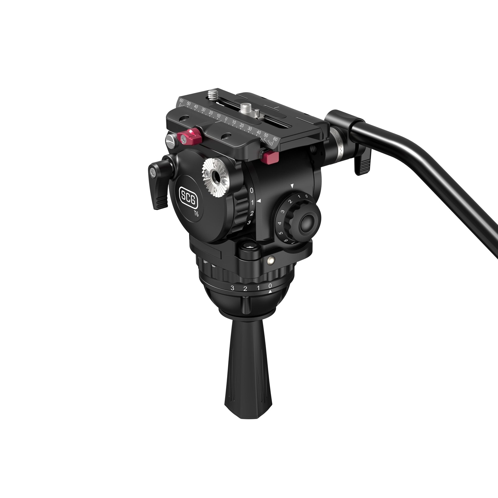 SCG T6 Professional Fluid Head Tripod - Smooth 360° Pan & Tilt for DSLR Cameras & Video - Perfect for Vlogging, Filmmaking & Photography