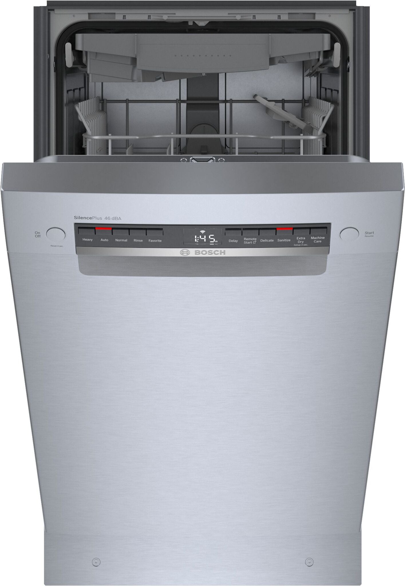 Bosch 300 Series SPE53C55UC 18-Inch Stainless Steel Built-In Dishwasher with Recessed Handle - Smart Home Compatible for Modern Kitchens