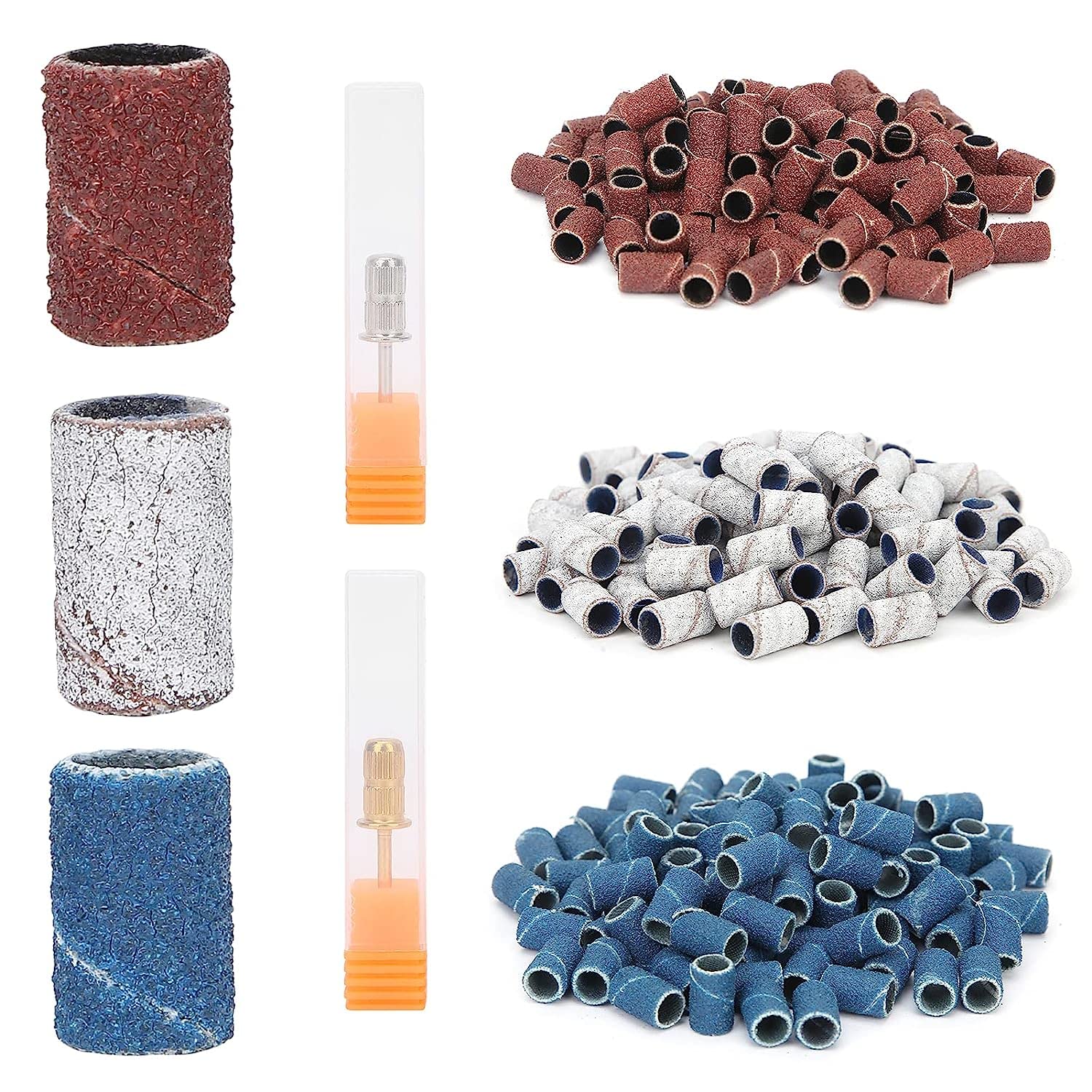 Premium Set of 2 Pedicure Sanding Bands - Professional Nail Drill Files for Smooth Nails & Cuticles Removal - Perfect for At-Home Manicures & Salon Nail Care