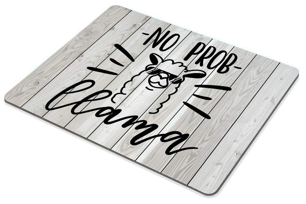Cute Llama Design Non-Slip Rubber Gaming Mouse Pad - Motivational Quote Computer Accessory for Office, Home & Gaming Setup