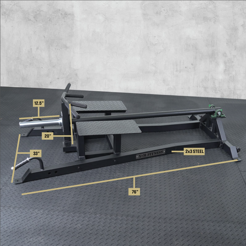 XM FITNESS T Bar Row - Heavy Duty Strength Training Equipment for Home & Gym - Perfect for Back Workouts, Muscle Building & Weightlifting