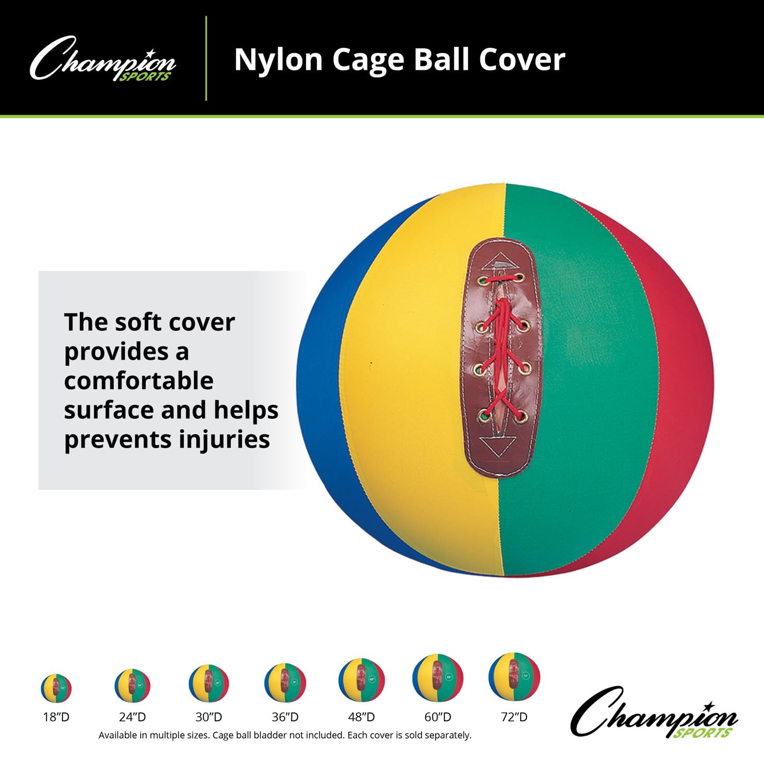 Champion Sports Cage Ball Cover - Durable Basketball Net Protector for Outdoor & Indoor Courts - Perfect for Gym, School, and Backyard Play