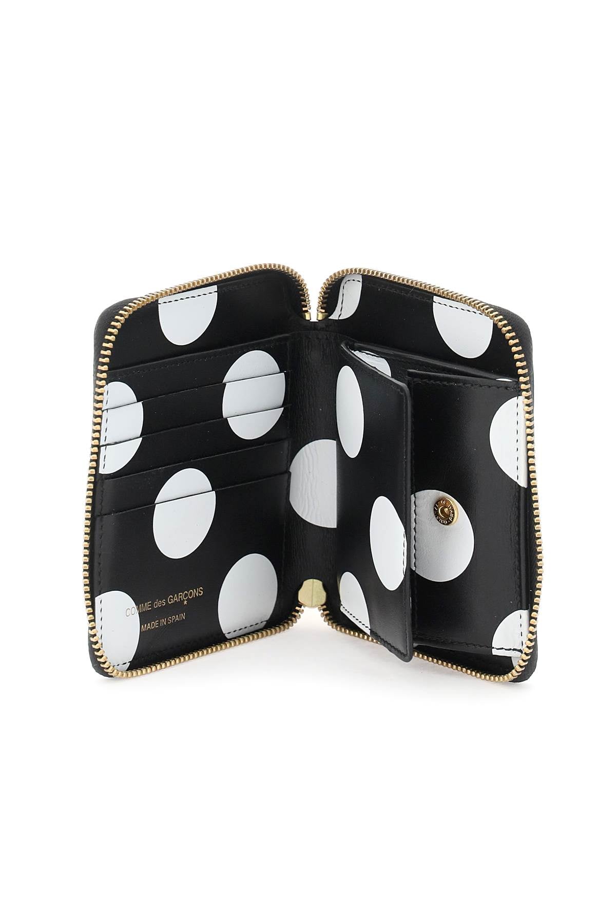 Comme des Garçons Zip Around Wallet - Stylish & Compact Leather Wallet for Men & Women | Perfect for Everyday Use, Travel & Business
