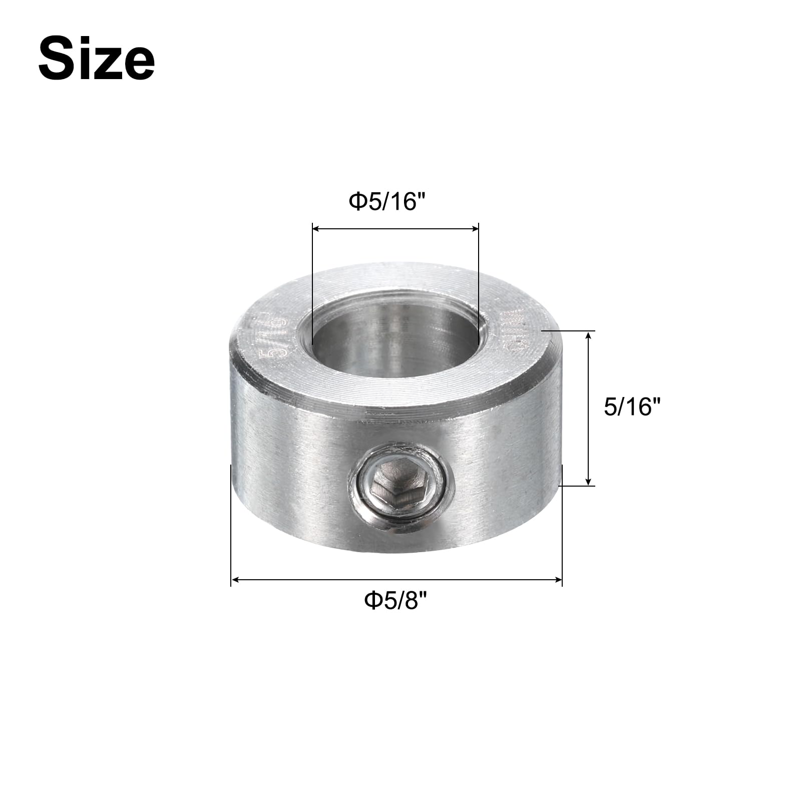 304 Stainless Steel Set Screw Shaft Collar 5/16