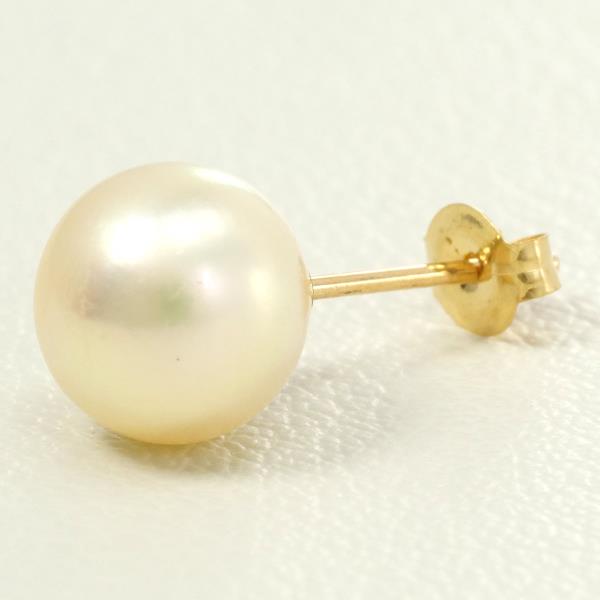 18K Yellow Gold Pearl Single Earring - Elegant & Timeless Jewelry for Women | Perfect for Weddings, Parties & Special Occasions