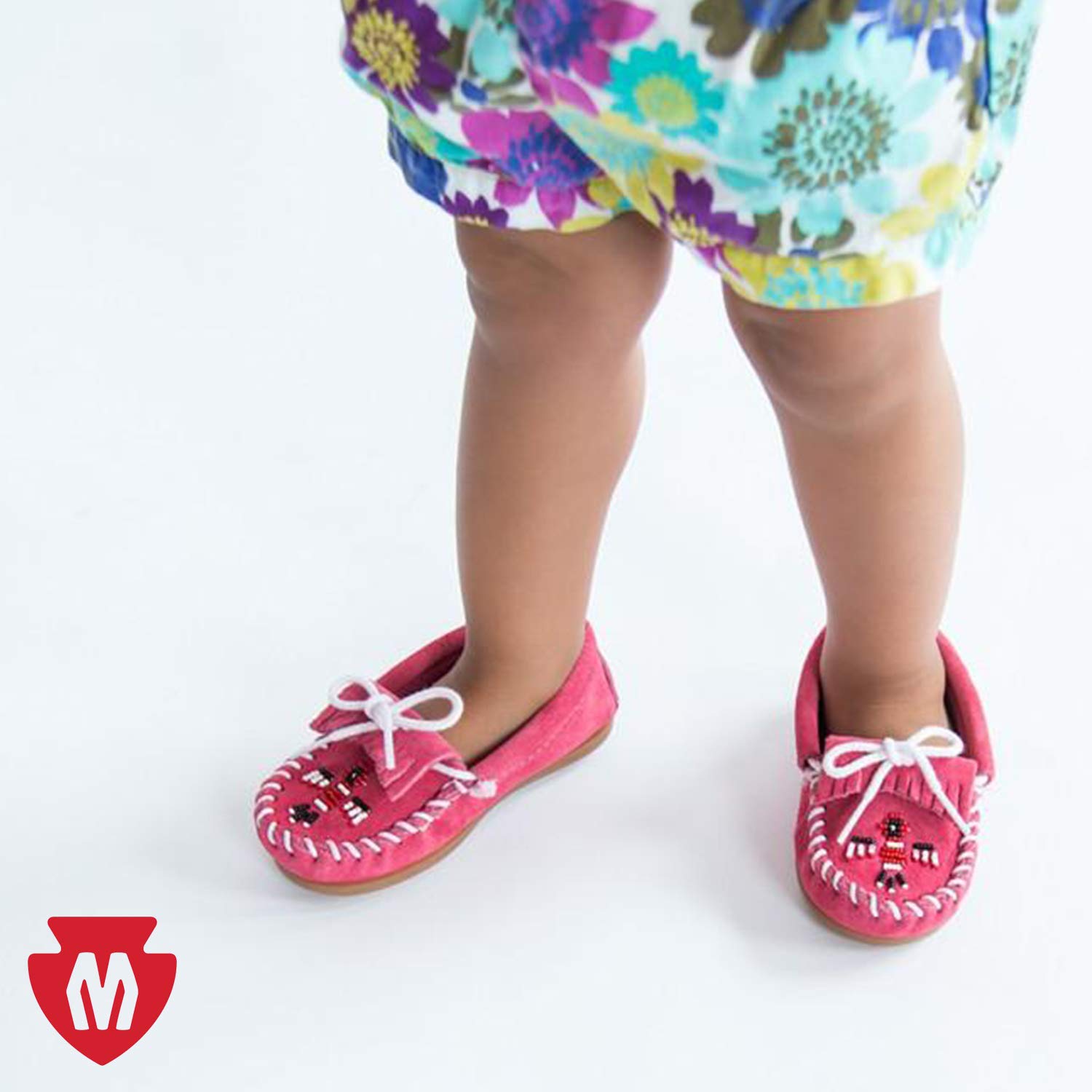 Minnetonka Thunderbird II Moccasins for Kids - Soft Leather Slip-On Shoes for Toddler, Little Kid & Big Kid - Perfect for School, Play & Casual Outings