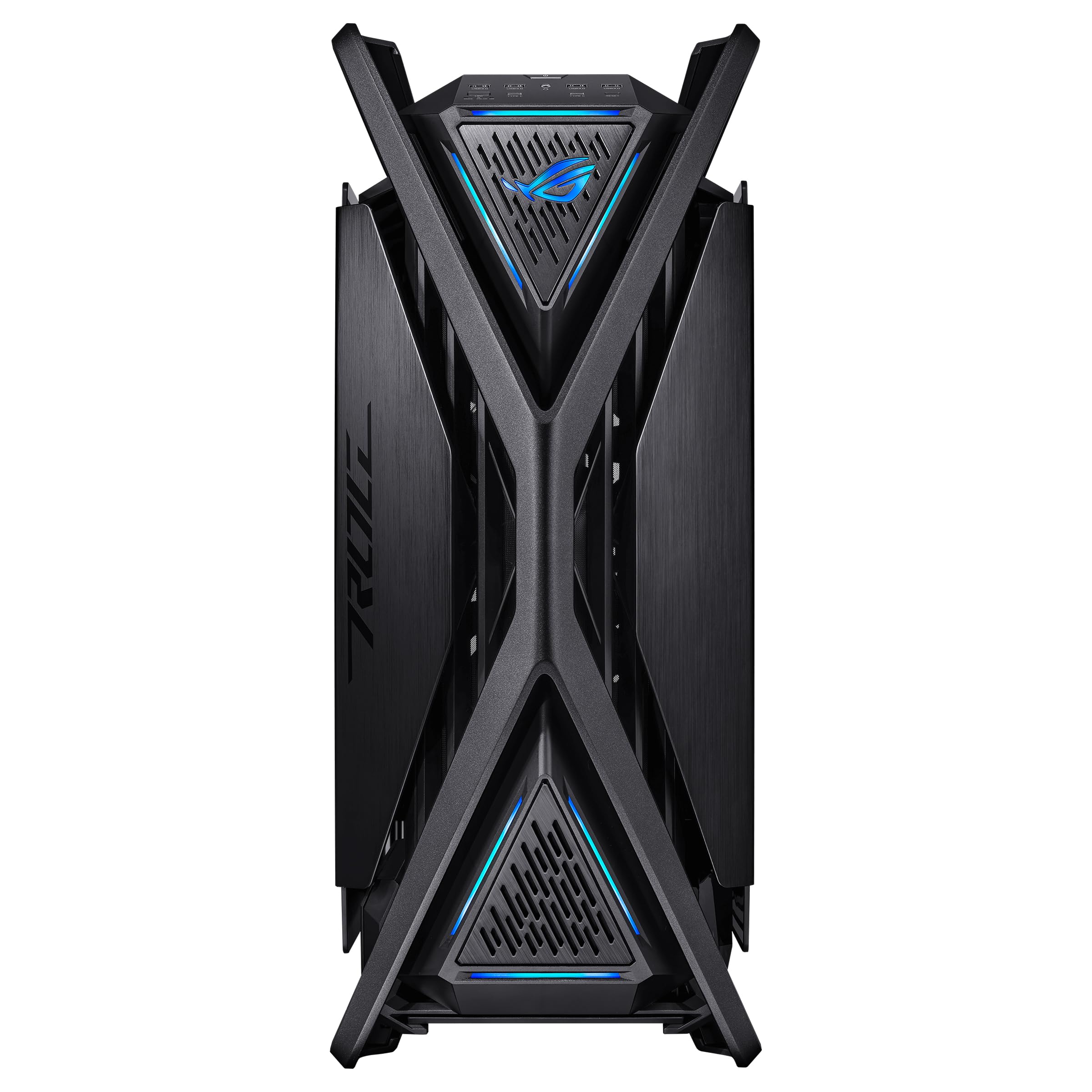 ROG Hyperion GR701 BTF Edition E-ATX Gaming PC Case with BTF Connectors - Supports 420mm Radiators, Includes 4x 140mm Fans & ARGB Fan Hub, 60W Fast Charging - Perfect for High-End Gaming Rigs & Custom Water Cooling Builds