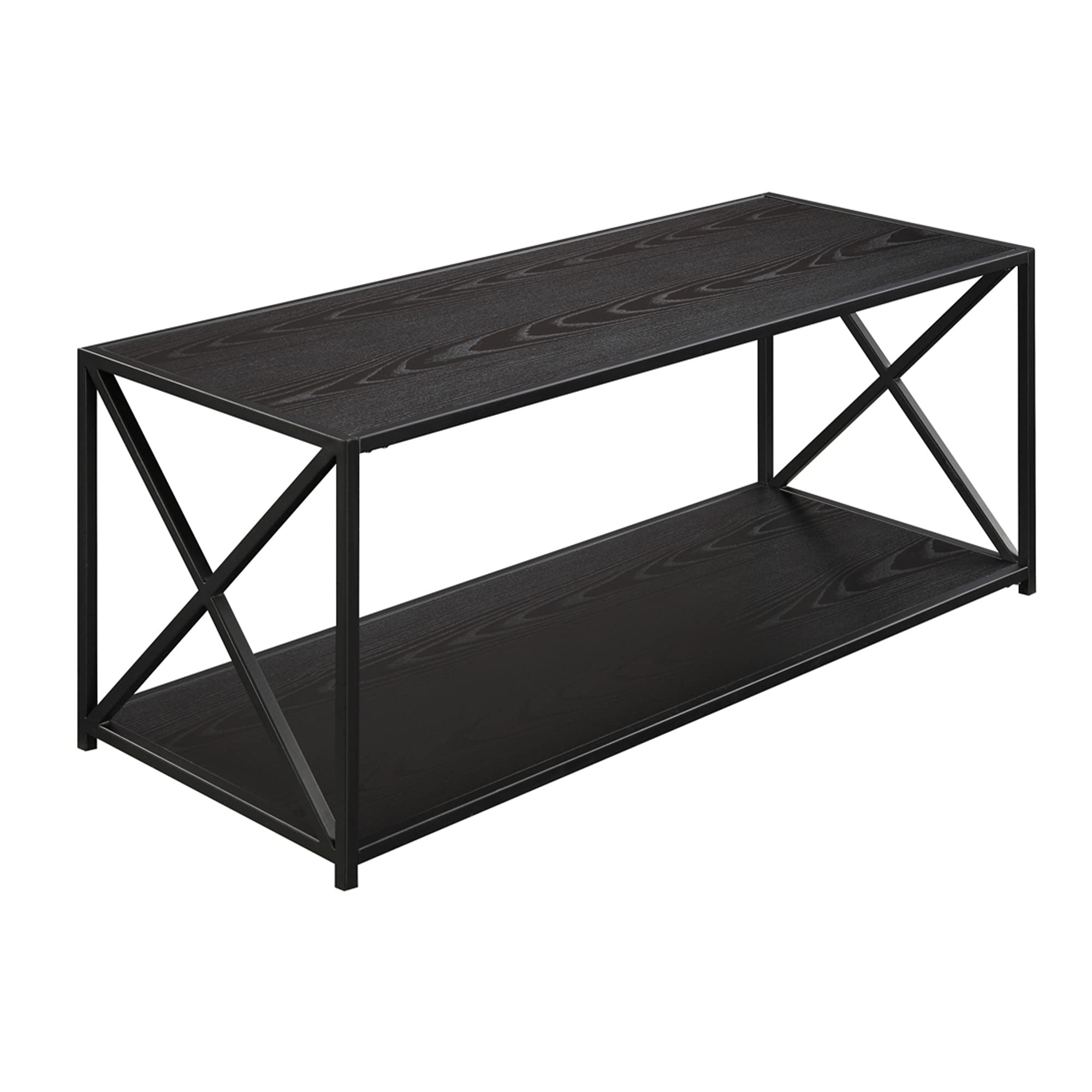 Modern Wooden Coffee Table with Shelf - Ergonomic Design for Living Room, Office & Small Spaces - Stylish & Functional Home Decor Furniture