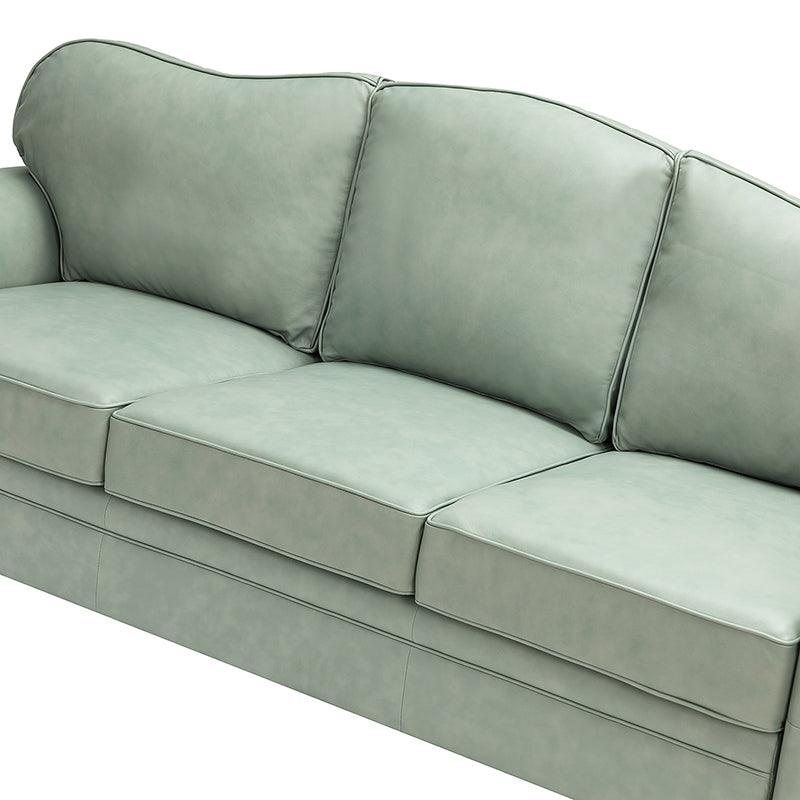 Flavio 81 Genuine Leather Sofa - Premium Full Grain Leather Couch for Living Room, Lounge & Office - Comfortable Modern Sectional Sofa with Sturdy Wood Frame