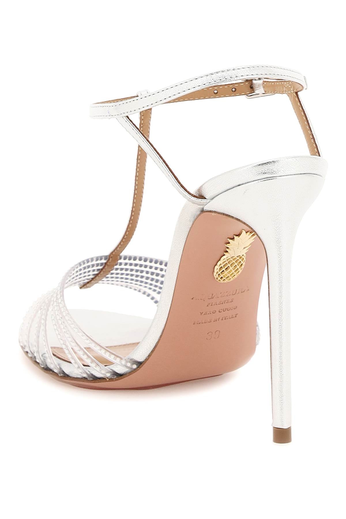 Aquazzura 'Amore Mio' Crystal Embellished Sandals - Elegant Women's Heels for Weddings, Parties & Special Occasions