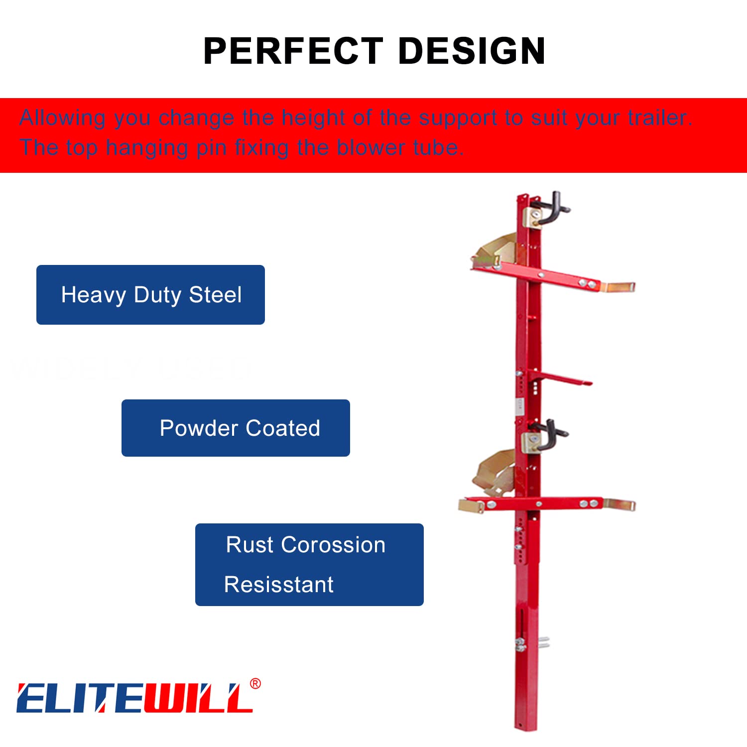ELITEWILL 2-Pack Trailer Backpack Blower Rack Storage Holder - Heavy Duty Mounting Bracket for Lawn Care & Landscaping Equipment - Fits Open Trailers, Trucks & Utility Vehicles (Perfect for Professional Landscapers & Yard Maintenance)