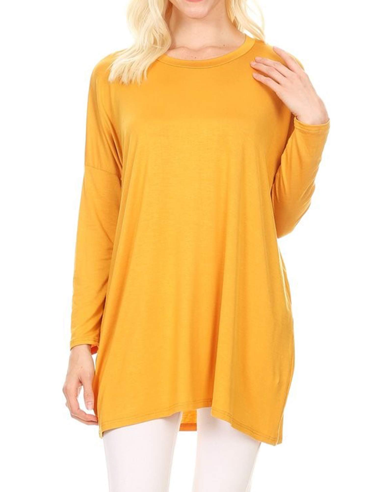 Emma Women's Casual Loose Fit Dolman Sleeve Tunic Top - Comfortable Flowy Blouse for Everyday Wear, Work & Weekend Outfits