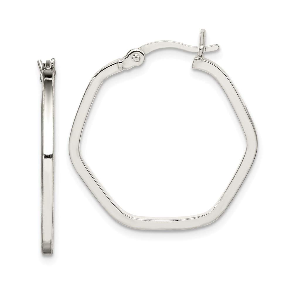 925 Sterling Silver Hoop Earrings for Women - 24mm Classic Round Hoops | Hypoallergenic, Durable & Shiny | Perfect for Everyday Wear, Parties & Gifts