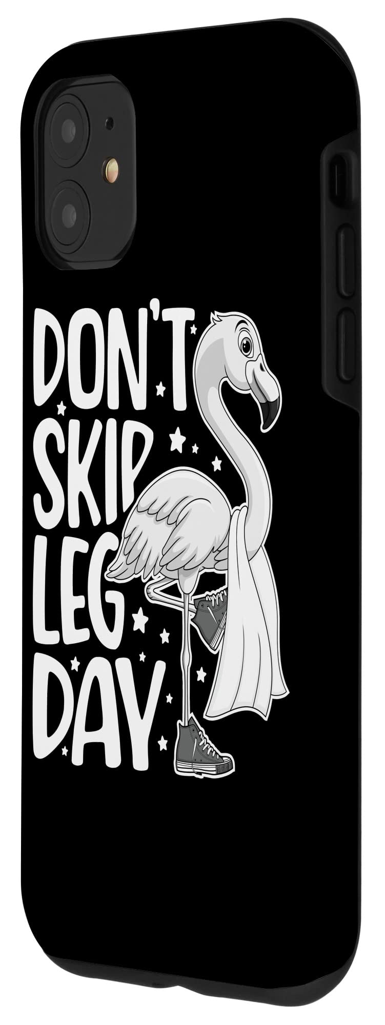 iPhone 11 Fitness Gym Workout Case - Cute Flamingo Design - Perfect for Leg Day & Workout Motivation | Durable Phone Cover for Gym, Running & Outdoor Activities