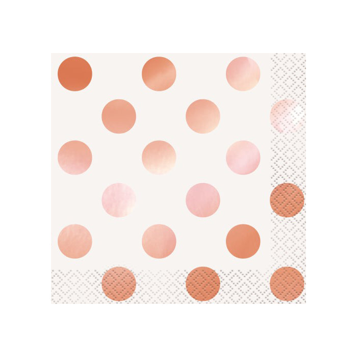 Luxury Metallic Rose Gold Beverage Napkins - Elegant Disposable Cocktail Napkins for Weddings, Parties & Home Decor