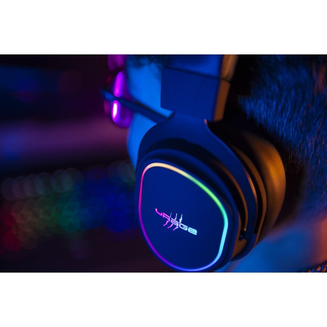 uRage Gaming Headset SoundZ 800.7.1 V2 - Wired 7.1 Virtual Surround Sound Headphones for PS5, PC, Xbox - Multi-Platform Gaming Headset with 2m USB Cable (Black) - Perfect for Competitive Gaming & Immersive Audio Experience