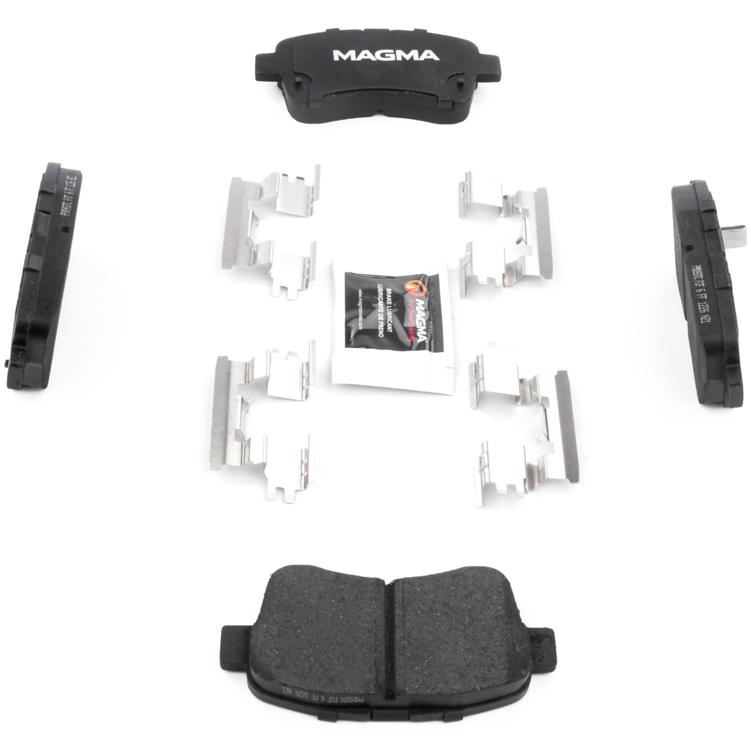 Premium MAGMA PMD937C Ceramic Brake Pads for Front Wheels - High-Performance, Low Dust, Quiet Braking for Cars, Trucks & SUVs - Perfect for Daily Commuting & Highway Driving