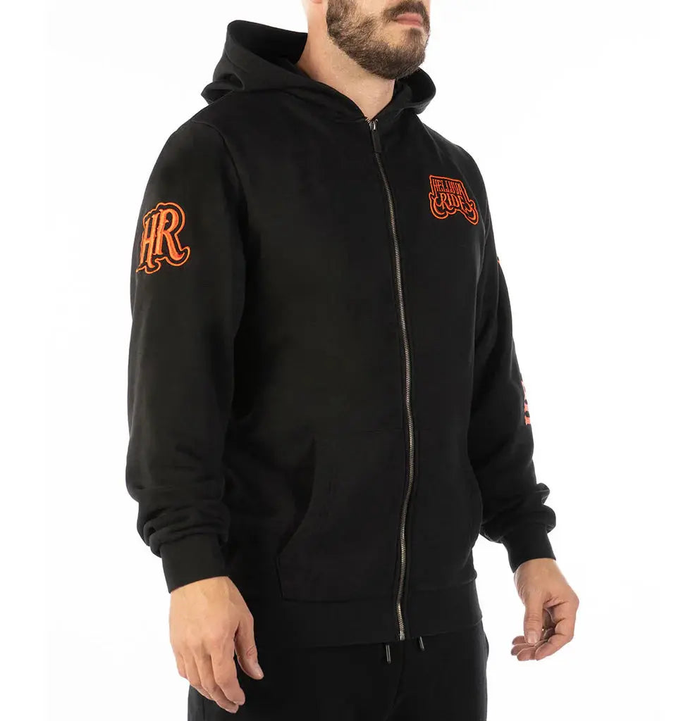 Death Ride Zip Up Hoodie for Men & Women | Premium Streetwear Pullover with Front Pocket | Perfect for Skateboarding, Motorcycle Riding & Urban Fashion