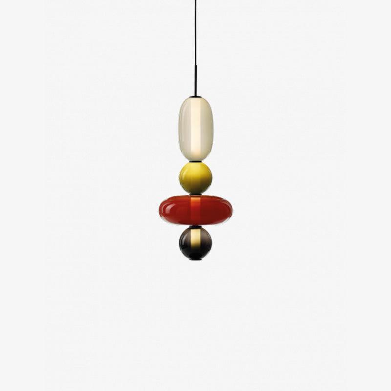 Stylish Candied Glass Pendant Light Set - Modern Hanging Fixture for Dining Room, Kitchen Island & Bedroom Decor